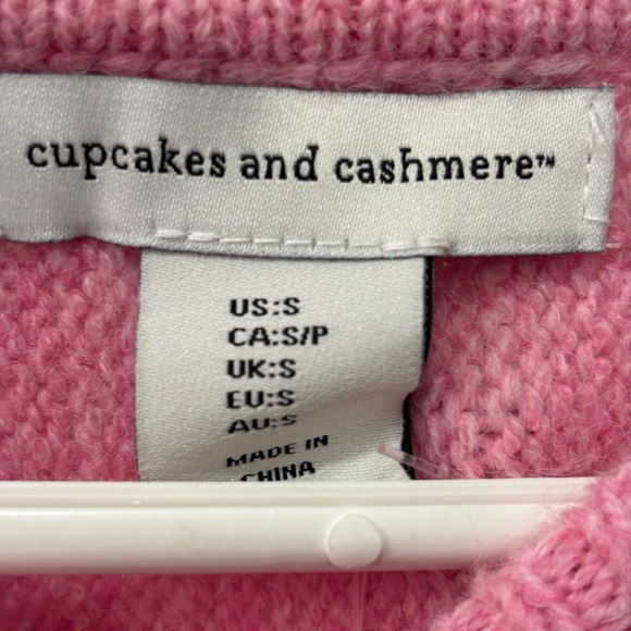 NWT Cupcakes & Cashmere Pink Swan Embroidered Sweater - S - Picture 4 of 8
